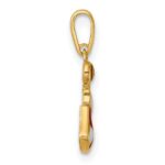 14k Madi K Polished Red and White Epoxy Christmas Stocking with Candy Childrens Charm / Pendant - Image 2
