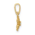 14k Madi K Polished CZ Snowflake Childrens Charm / Pendant - Image 2