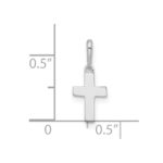 14K White Gold Madi K Polished Cross Childrens Charm / Pendant - Image 4