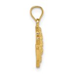 14k Polished Textured and Diamond-cut Snail Pendant - Image 2