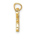 14k Polished CZ Cut Out Wing Butterfly Pendant - Image 2