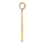 14k Polished Diamond-cut Textured Lighting Bolt Pendant - Image 2