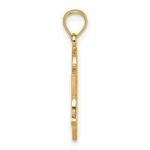 14k Polished And Textured Multi-faith Symbol Flower Pendant - Image 2