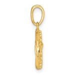 14k with White Rhodium Polished Unicorn In Moon Charm - Image 2