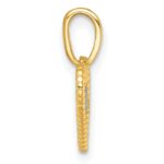 14k with White Rhodium Reversible Polished Waves In Heart Charm - Image 2