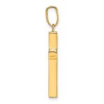 14K Polished Hollow Latin Cross Pendant - Image 2
