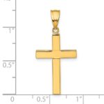 14K Polished Hollow Latin Cross Pendant - Image 4