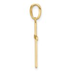 14k Polished Textured Cross Pendant - Image 2