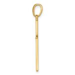 14K 3-D and Polished Stick Cross Pendant - Image 2