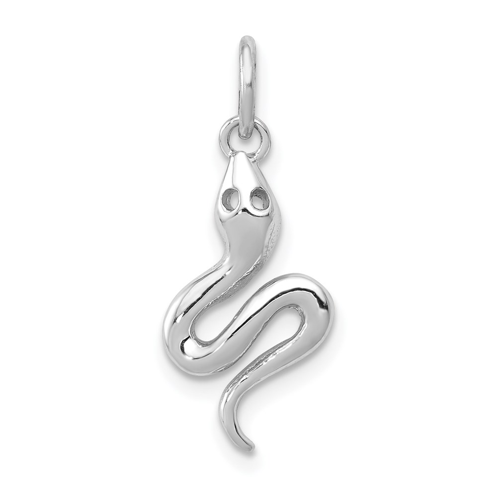 K1010.jpg 14k White Gold Solid Polished Snake Charm - Image 1