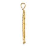 14k Polished CZ Standing Saint Jude Figure Pendant - Image 2