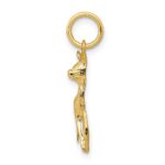 14k Polished Open-Backed Fawn Deer Charm - Image 2