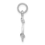 14K White Gold Solid Polished 3-D Anchor Charm - Image 2