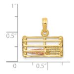 14K Two-Tone Large Moveable 3-D Pink Lobster In Trap Charm - Image 4