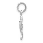 14K White Gold Polished 3-D Starfish Pendant - Image 2