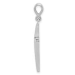 14k White Gold Cross Pendant - Image 2