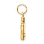 14k Puffed Cross Charm - Image 2