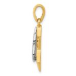 14k Two-tone Star of David with Shin Symbol Pendant - Image 2