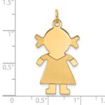 14k Satin Girl Charm - Image 4