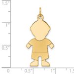14k Satin Boy Charm - Image 4