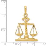 14k Scales of Justice Pendant - Image 3