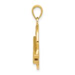 14k Multi-color Enameled Artist Palette Charm - Image 2
