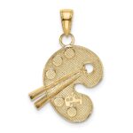 14k Multi-color Enameled Artist Palette Charm - Image 3