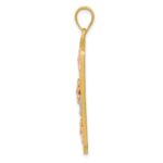14k Two-tone with White Rhodium Framed Daisy Pendant - Image 2