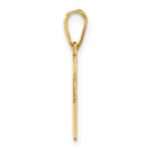 14k Small Yellow Enameled Awareness Ribbon Charm - Image 2