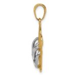 14K and White Rhodium Double Flip-Flop Pendant - Image 2