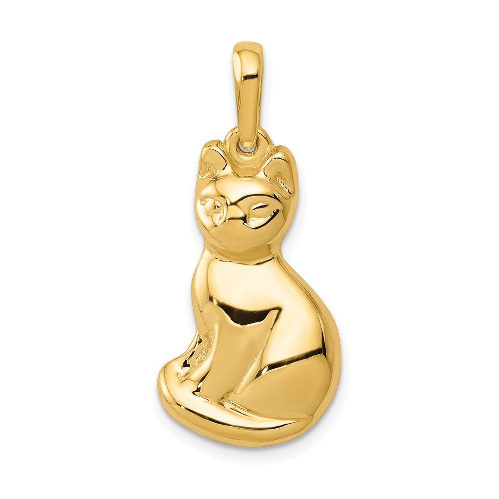 K1989.jpg 14k Cat Pendant - Image 1