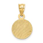 14k Black and White Enameled Flat Soccer Ball Pendant - Image 3