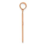 14k Rose Gold Polished Cross Pendant - Image 2