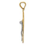 14k Two-tone Iona Crucifix Pendant - Image 2