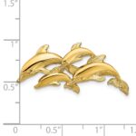 14k Four Dolphins Omega Slide - Image 3
