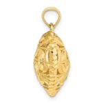 14K Polished 3-D Filigree Puffed Heart Pendant - Image 2