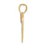 14k Two-tone with White Rhodium MOM with Butterfly Heart Pendant - Image 2