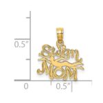 14K SWIM MOM with Swimmer Charm - Image 3