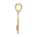 14k Two-tone with White Rhodium #1 GRANDMA Heart Pendant - Image 2