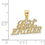 14k BEST FATHER Charm - Image 4