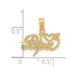 14k I Heart PAPA Charm - Image 4