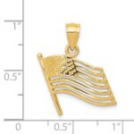 14K Cut-out American Flag Pendant - Image 4