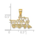 14k I HEART Train Engine Charm - Image 3
