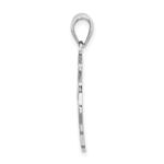 14k White Gold Fire Department FD St. Florian Badge Pendant - Image 2