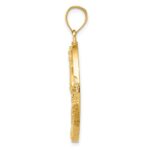 14K Lab Created Opal Lighthouse and Sailboat Pendant - Image 2