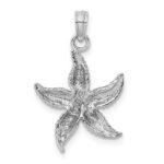 14k White Gold Starfish Pendant - Image 4