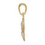 14K with White Rhodium Starfish Pendant - Image 2