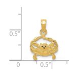 14k Small Crab Pendant - Image 4