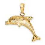 14k Jumping Dolphin Pendant - Image 3