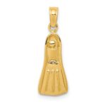 14K  3-D Scuba Flipper Pendant
